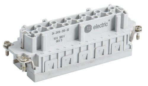 TP Electric 24-2416-200-02 Yaylı Bağlantı 24x16A Priz Çekirdek (1-24) - 1