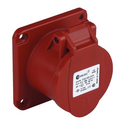 TP Electric 3005-321-1670 Hızlı Bağlantı IP44 5x16A CEE Norm Makine Prizi - 1