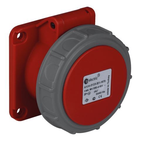 TP Electric 3006-321-1670 Hızlı Bağlantı IP67 5x16A CEE Norm Makine Prizi - 1