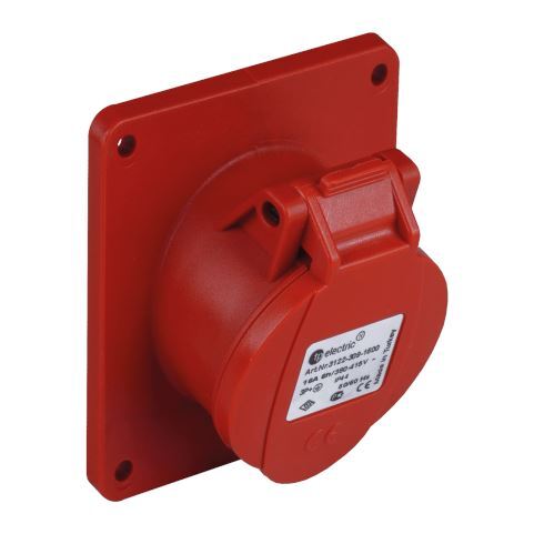 TP Electric 3007-309-1600 Hızlı Bağlantı IP44 5x32A CEE Norm Eğik Makine Prizi - 1