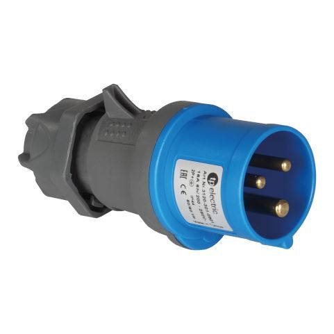 TP Electric 3020-301-0901 Hızlı Bağlantı IP44 3x16A CEE Norm Düz Fiş - 1