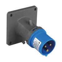 TP Electric 3020-318-0900 Hızlı Bağlantı IP44 3x16A CEE Norm Eğik Makine Fişi - 1