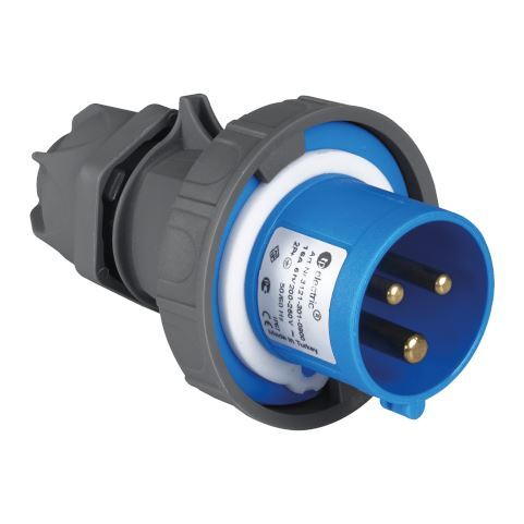 TP Electric 3025-301-0900 Hızlı Bağlantı IP67 3x32A CEE Norm Düz Fiş - 1