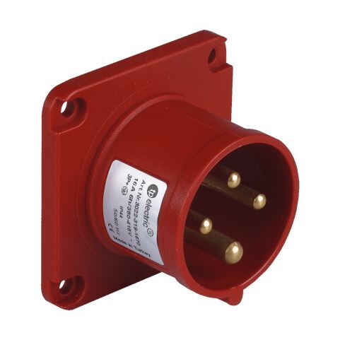 TP Electric 3122-319-1670 Vidalı Bağlantı IP44 4x16A CEE Norm Makine Fişi - 1