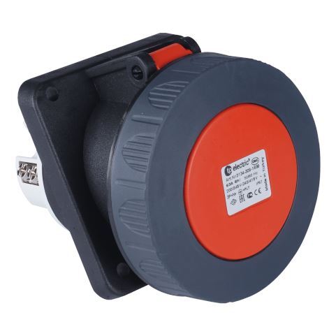 TP Electric 3132-309-1699 Vidalı Bağlantı IP67 4x63A Eğik Makine Prizi - 1