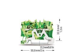 Wago 2001-1207 2,5 mm² Sarı-Yeşil 2 İletkenli Topraklı Klemens - 2