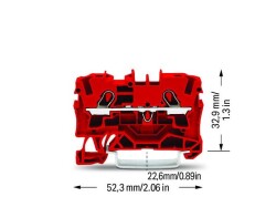 Wago 2004-1203 6 mm² Kırmızı 2 İletkenli Ray Klemens - 2