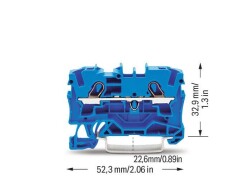 Wago 2004-1204 6 mm² Mavi 2 İletkenli Ray Klemens - 2