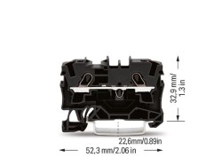 Wago 2004-1205 6 mm² Siyah 2 İletkenli Ray Klemens - 2