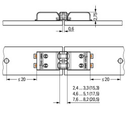 Wago 2059-901 1 Kutuplu Beyaz Kart-Kart Bağlantısı Pin Aralığı 3 mm - 3