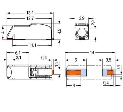 Wago 2060-451/998-404 1 Kutuplu 0,75 mm² Beyaz Smd Pcb Klemens Pin Aralığı 4 mm - 2