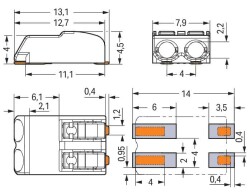 Wago 2060-452/998-404 2 Kutuplu 0,75 mm² Beyaz Smd Pcb Klemens Pin Aralığı 4 mm - 4