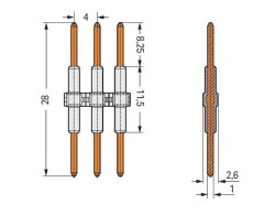 Wago 2060-951/028-000 1 Kutuplu Beyaz Kart-Kart Bağlantısı Pin Aralığı 4 mm - 2