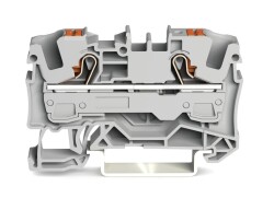 Wago 2206-1201 6 mm² Gri Butonlu 2 İletkenli Ray Klemens - 1