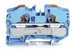 Wago 2216-1204 16 mm² Mavi Butonlu 2 İletkenli Ray Klemens 