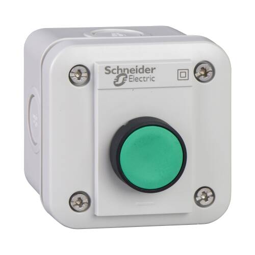 Xale1011 Ürün Görseli Schneider Electric Kontrol İstasyonu Xal-E 1 Sıva Altı Buton Yaylı Dönüş Yeşil 1 Na - 1