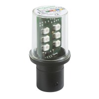 Ba15D Tabanlı Korumalı Led Ampul - Sabit - Yeşil - 230 V - 1