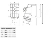 Bemis BC1-3505-7238 CEE Norm IP67 32A 90° Eğik 1/16A. Makine Prizli Duvar Fişi - 2