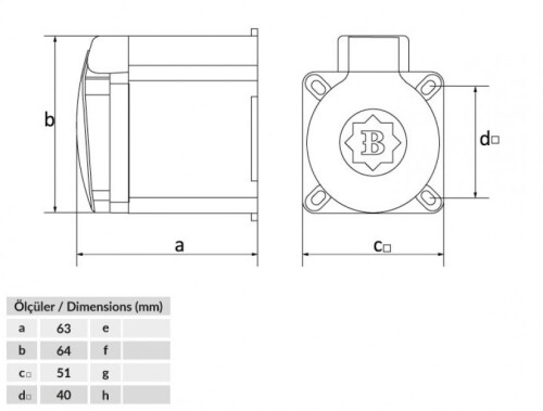 Bemis BY8-1402-3510 CEE Norm IP44 220V-250V Duvar Kasalı P. Priz - 2