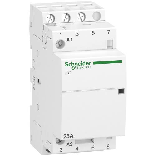 Schneider Electric A9C20833 iCT Sessiz Kontaktörler 25A 3NO 220-240 VAC - 1