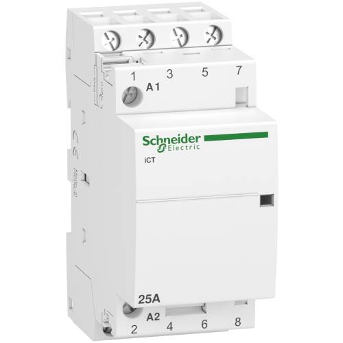 Schneider Electric A9C20834 iCT Sessiz Kontaktörler 25A 4NO 220-240 VAC - 1