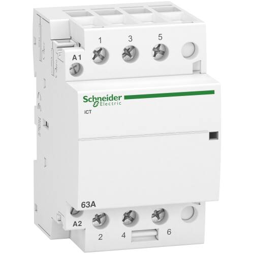 Schneider Electric A9C20863 iCT Sessiz Kontaktörler 63A 3NO 220-240 VAC - 1