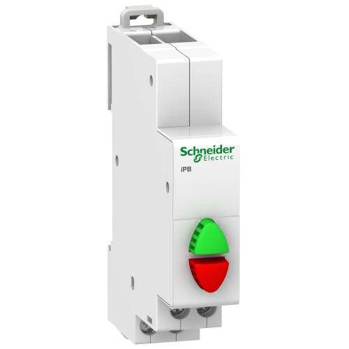 Schneider Electric A9E18034 Acti9 iPB 1NA-1NK Gri/Gri Çift Basmalı Düğme - 1