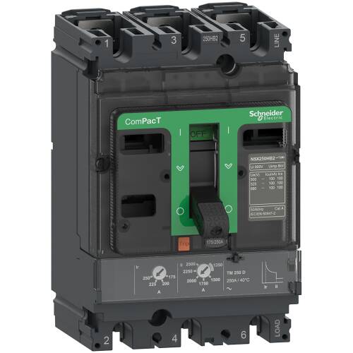 Schneider Electric C25F3TM250 Compact Şalter Nsx250F 36Ka Ac 3P3D 250A Tmd - 1