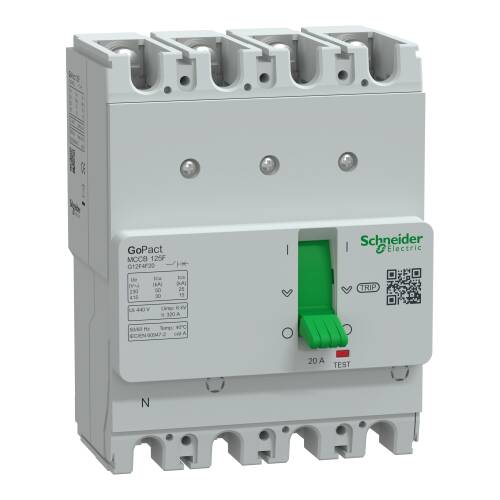 Schneider Electric G12F4F20 Gopact Mccb 125F 4P4D 20A Sabit - 1