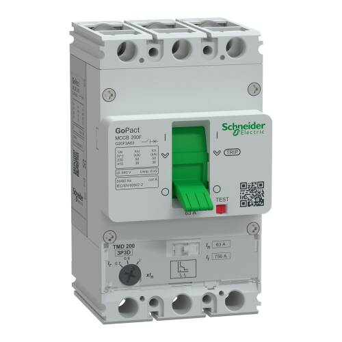 Schneider Electric G20F3A63 Gopact Şalter 200B 3P3D 36Ka Ac 63A Tmd Ayarlanabilir - 1