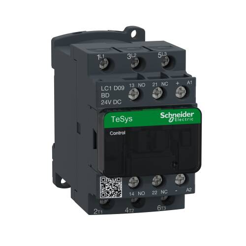 Schneider Electric LC1D09BD TeSys Deca Kontaktör 3 Kutup 9A AC3 24VDC - 1