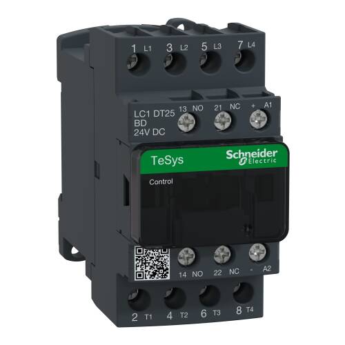 Schneider Electric LC1DT25BD TeSys Deca Kontaktör 4 Kutup 25A AC1 24VDC 4NA - 1