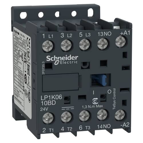 Schneider Electric LP1K0610BD TeSys K Kontaktör 3 Kutup 6A AC3 24VDC 1NA - 1