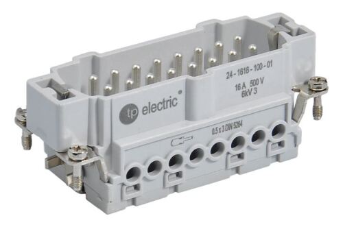 TP Electric 24-1616-110-01 Vidalı Bağlantı 16x16A Fiş Çekirdek (17-32) - 1