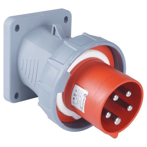 TP Electric 3134-318-1600 Vidalı Bağlantı IP67 5x63A Eğik Makine Fişi - 1